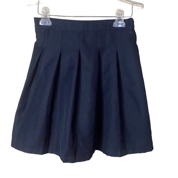 Girls IZOD Approved School Wear Pleated Pull-On Scooter Skirt Uniform Navy - Picture 1 of 8